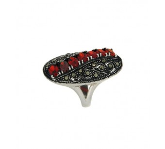 Silver marcasite ring