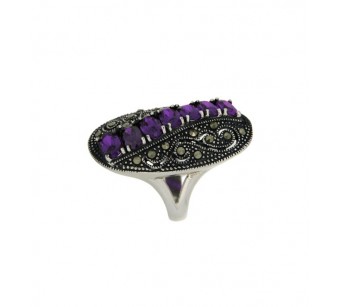 Silver marcasite ring 2