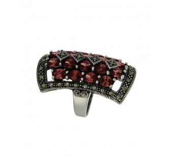 Silver marcasite ring