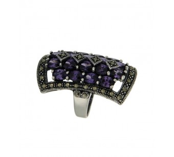 Silver marcasite ring 2
