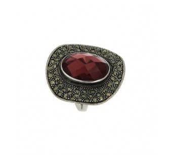 Silver marcasite ring 2