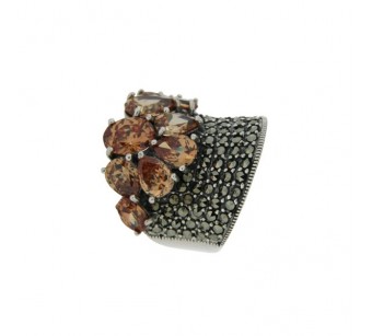 Silver marcasite ring 2