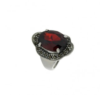 Silver marcasite ring