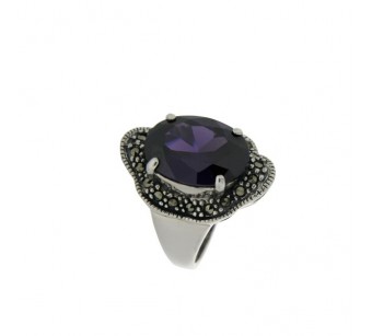 Silver marcasite ring 2