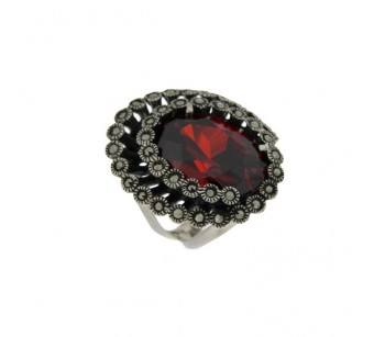 Silver marcasite ring 2