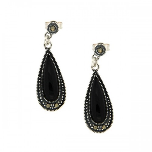 Silver marcasite earrings