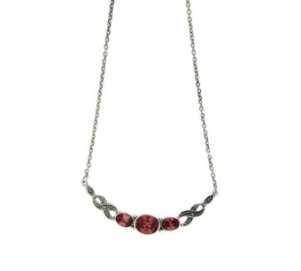 Silver marcasite necklace 2