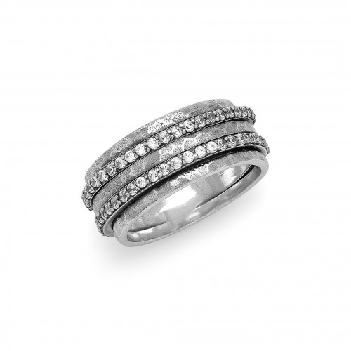 Silver spinning ring