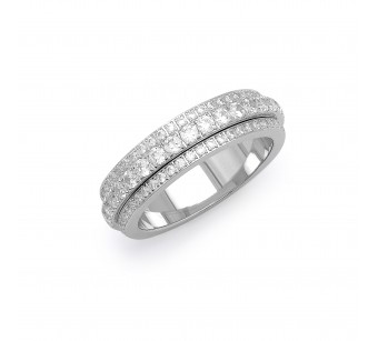Silver spinning ring