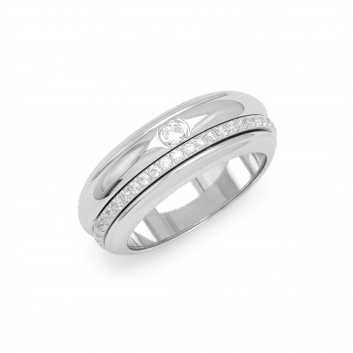 Silver spinning ring