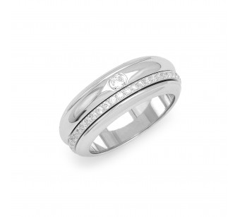 Silver spinning ring