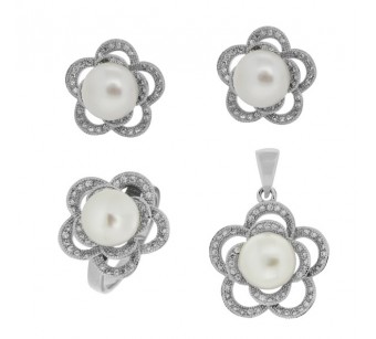 Silver jewellery set