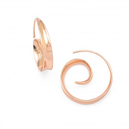 Silver vortex earrings