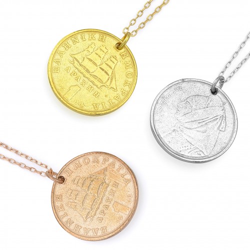 Drachmae coin necklace