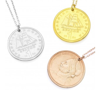 Drachmae coin necklace