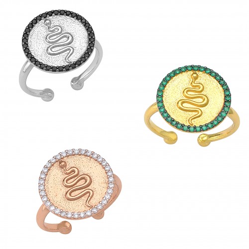 Snake coin ring