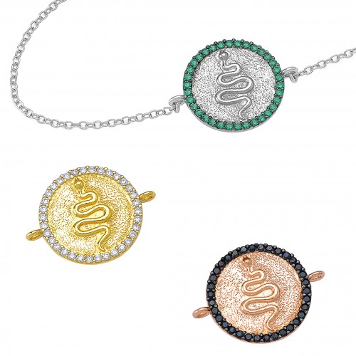 Snake coin bracelet