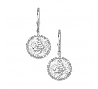 Snake coin earrings 2