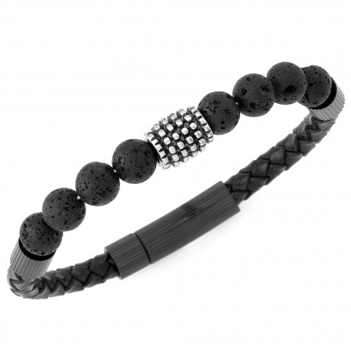 Bracelet with rubber strap, lava...