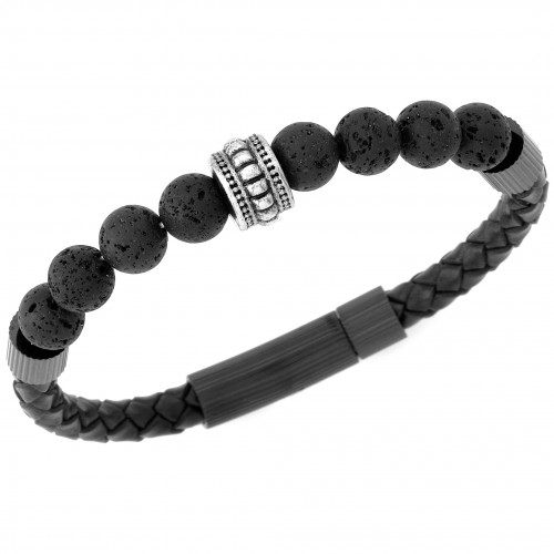 Bracelet with rubber strap, lava...