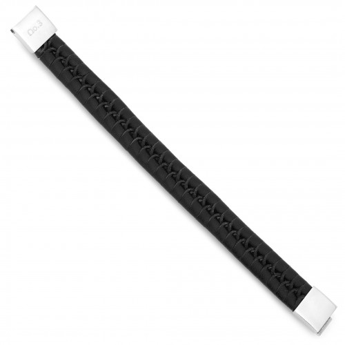 Bracelet with rubber strap and steel