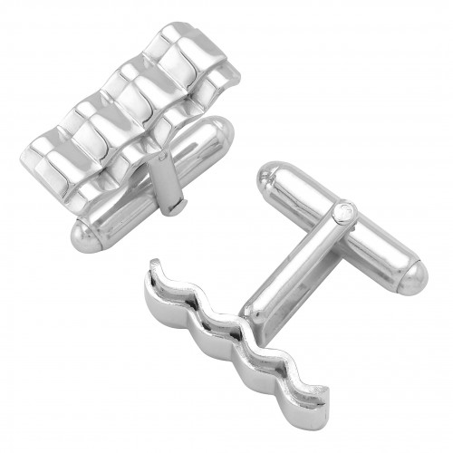 Silver cufflinks