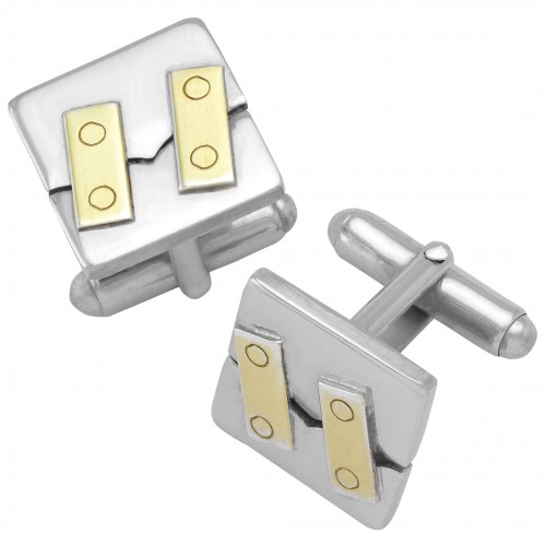Silver cufflinks