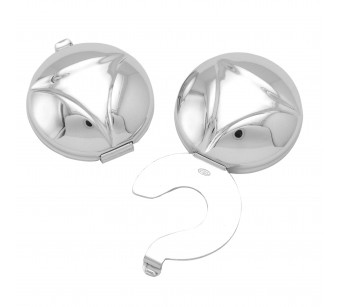 Silver circle disk cufflinks