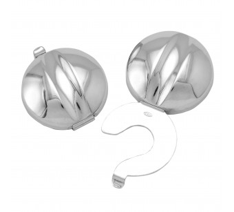 Silver circle disk cufflinks