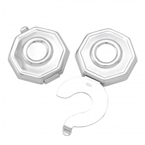 Silver cufflinks octagon