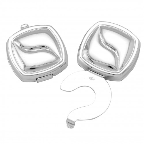 Silver square cufflinks