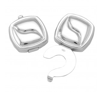 Silver square cufflinks