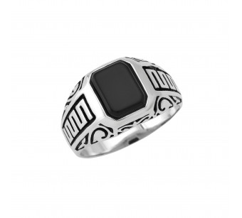 Men's silver ring