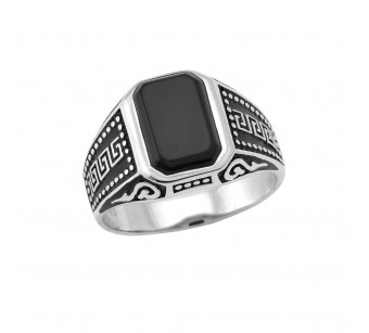 Men's silver ring