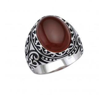 Men's silver ring