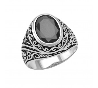 Men's silver ring