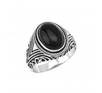 Men's silver ring