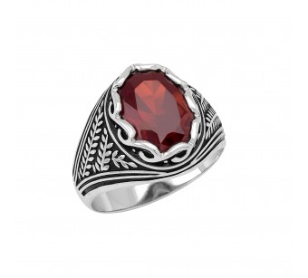 Men's silver ring