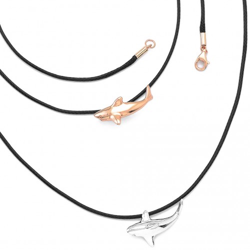 Silver dolphin necklace