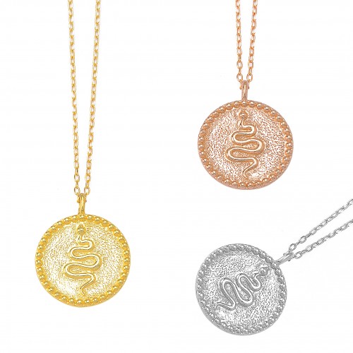 Snake coin necklace