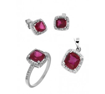 Silver jewellery set