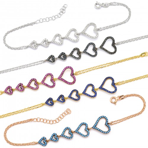 5 Hearts Bracelet