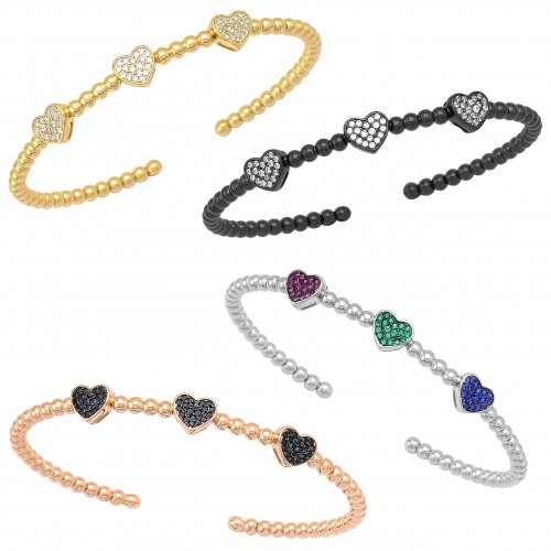 Fixed 3 Hearts Bracelet