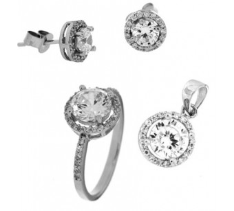 Silver jewellery set