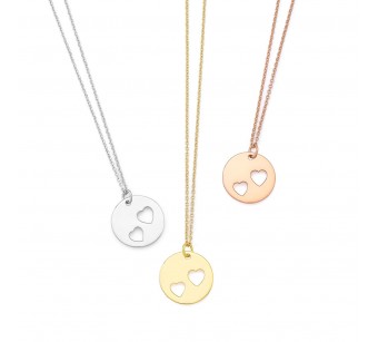 Round disk necklace