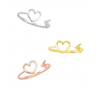 Heart & Arrow Ring
