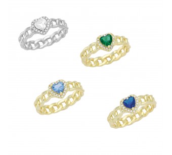 Chain - Heart Ring