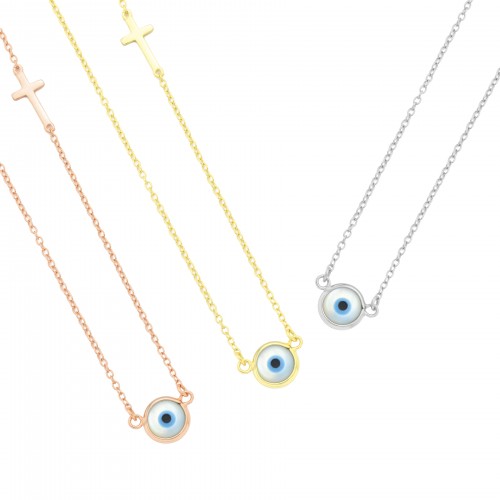 Κολιέ Μάτι & Σταυρός