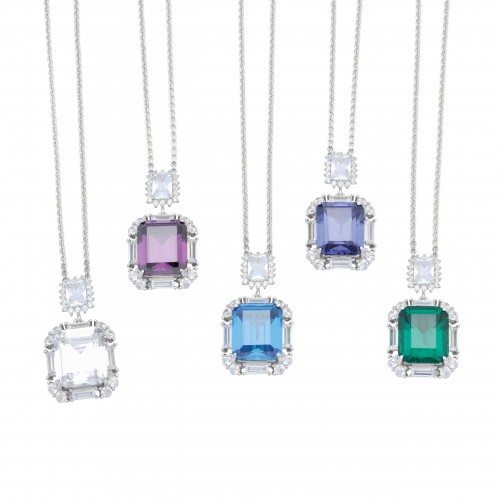 Rectangle Stone Necklace