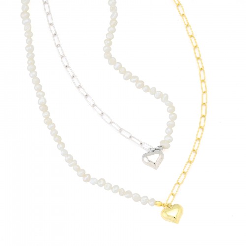 Heart & Pearls Necklace